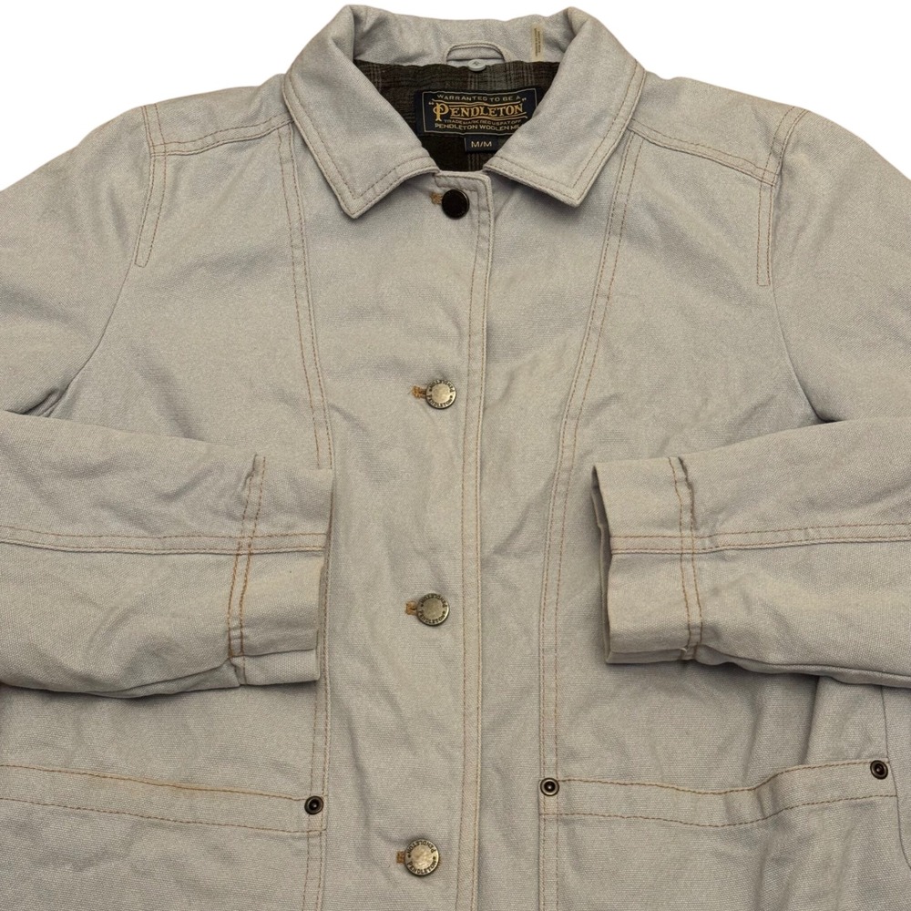 Pendleton Denim Blanket Lined Button Up Coat Wome… - image 2